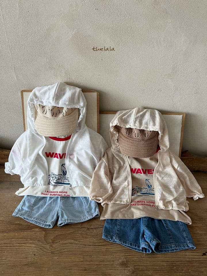 Lala - Korean Children Fashion - #kidsshorts - Beach Hoody Zip Up - 3