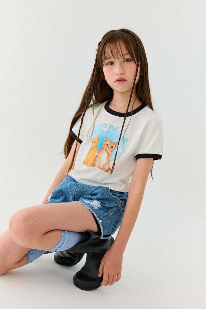 Lilas - Korean Children Fashion - #kidsstore - Duet Cat Tee