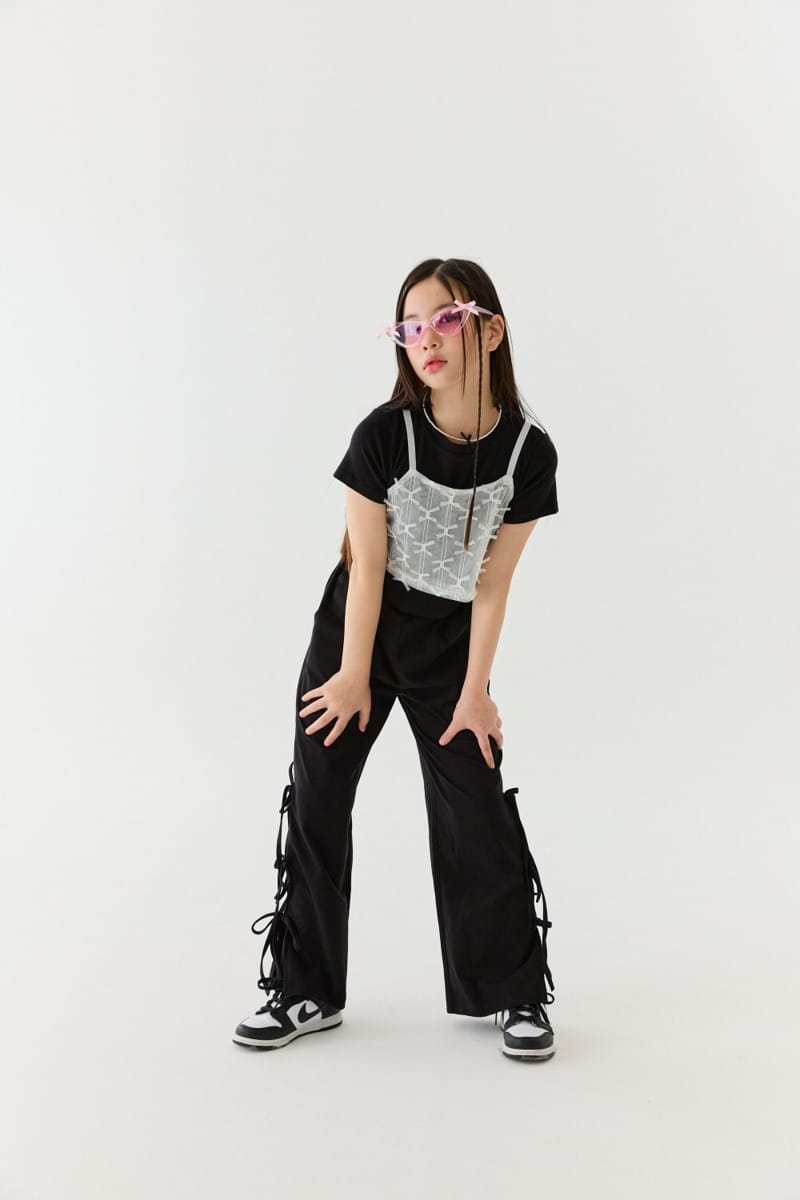 Lilas - Korean Children Fashion - #minifashionista - Ribbon Wide Pants