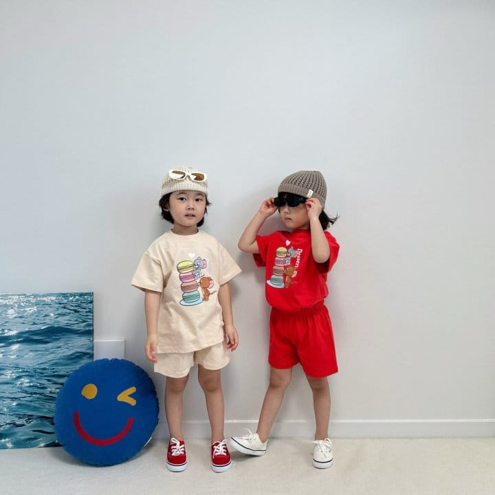 Little Rabbit - Korean Children Fashion - #prettylittlegirls - Macaroon Top Bottom Set - 4