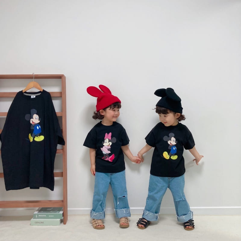 Little Rabbit - Korean Children Fashion - #kidsshorts - Family tee - 9