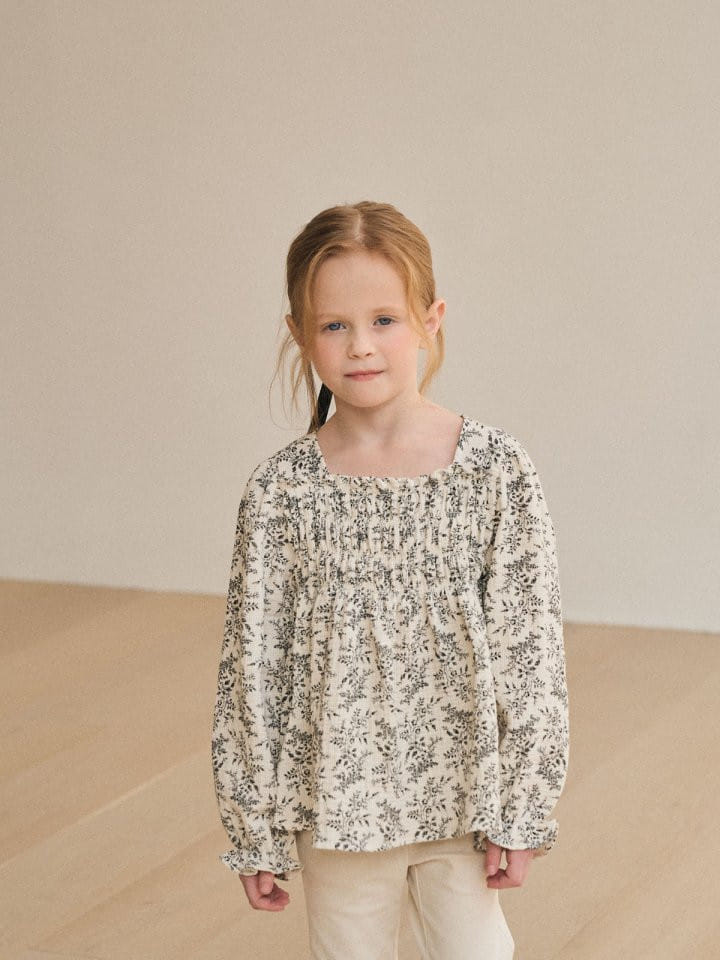 Lolobole - Korean Children Fashion - #minifashionista - Smoke Flower Blouse - 3