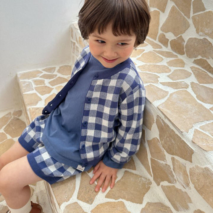 Lolobole - Korean Children Fashion - #prettylittlegirls - Check Cardigan
