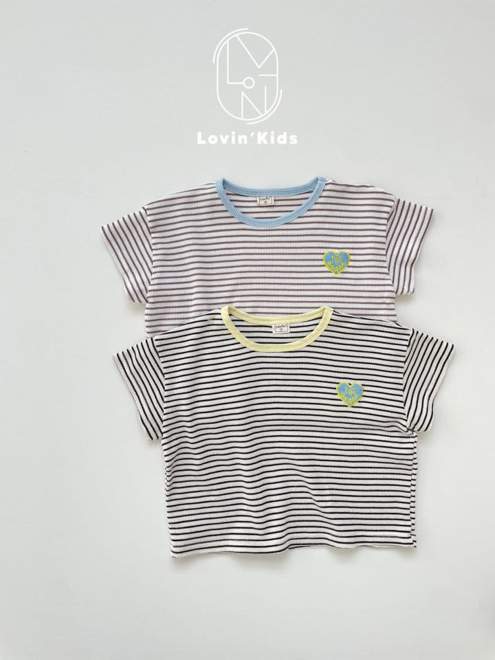Lovin - Korean Children Fashion - #childrensboutique - Heart Line Tee