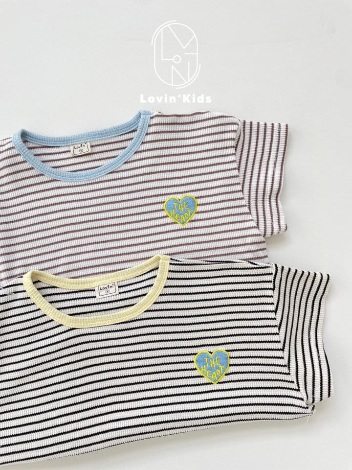 Lovin - Korean Children Fashion - #discoveringself - Heart Line Tee - 3