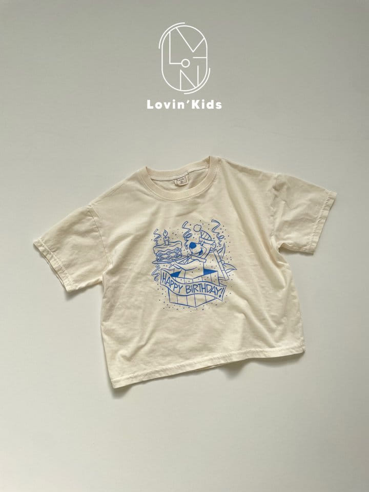 Lovin - Korean Children Fashion - #fashionkids - Brithday Short Sleeve Tee - 3