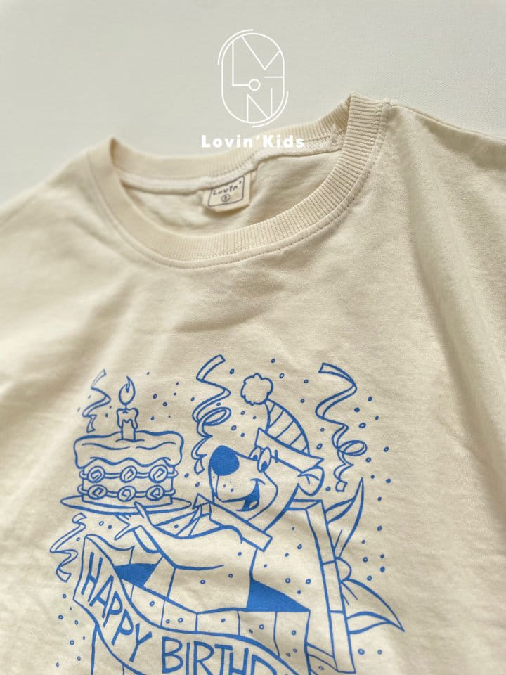 Lovin - Korean Children Fashion - #fashionkids - Brithday Short Sleeve Tee - 4