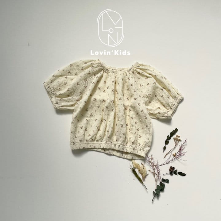 Lovin - Korean Children Fashion - #kidsstore - Puff Flower Blouse