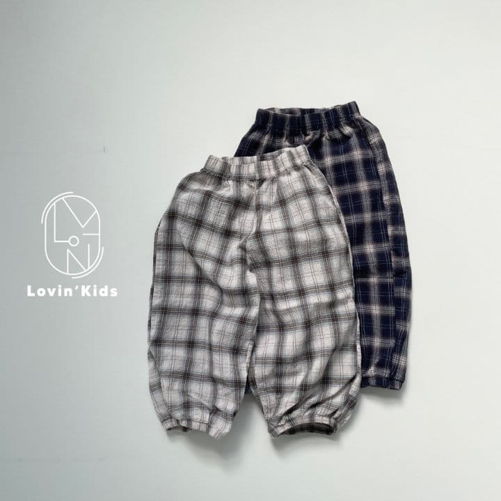 Lovin - Korean Children Fashion - #littlefashionista - Summer Check Pants - 4