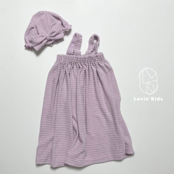 Lovin - Korean Children Fashion - #prettylittlegirls - Bath One-Piece And Turban - 4