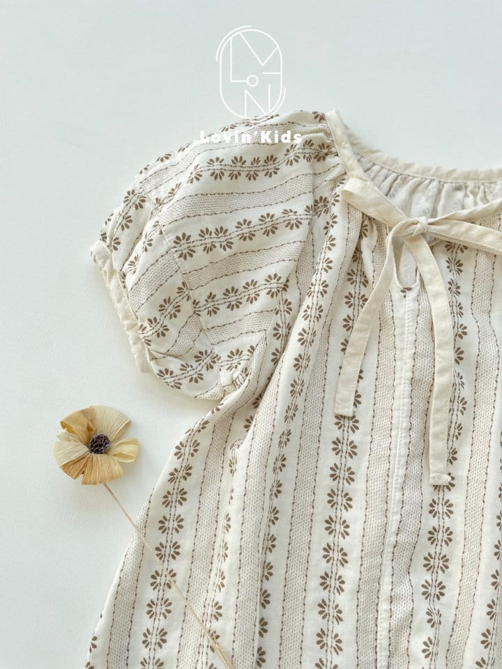 Lovin - Korean Children Fashion - #todddlerfashion - Roman Puff One-Piece  - 2