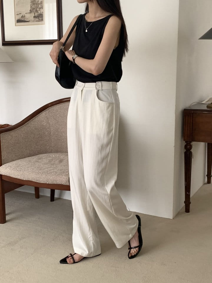 Lowell - Korean Women Fashion - #momslook - Heaven Bizzo Button Pants - 7