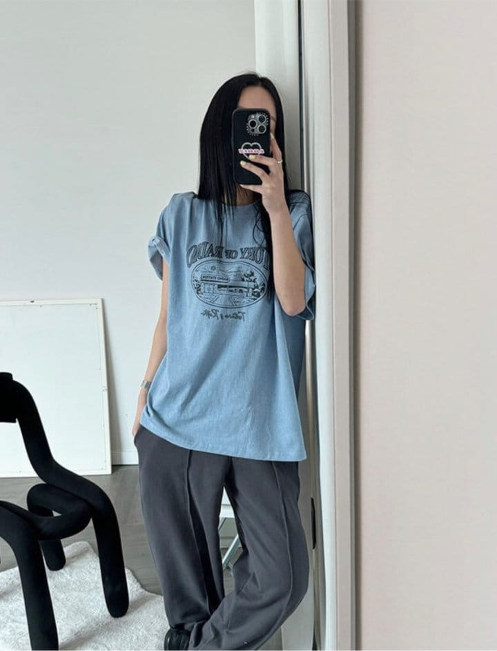 Lowell - Korean Women Fashion - #momslook - Statioin Pigment Tee - 9