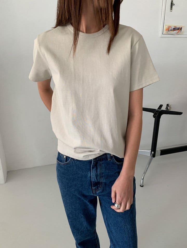 Lowell - Korean Women Fashion - #womensfashion - Basic  Tee - 4