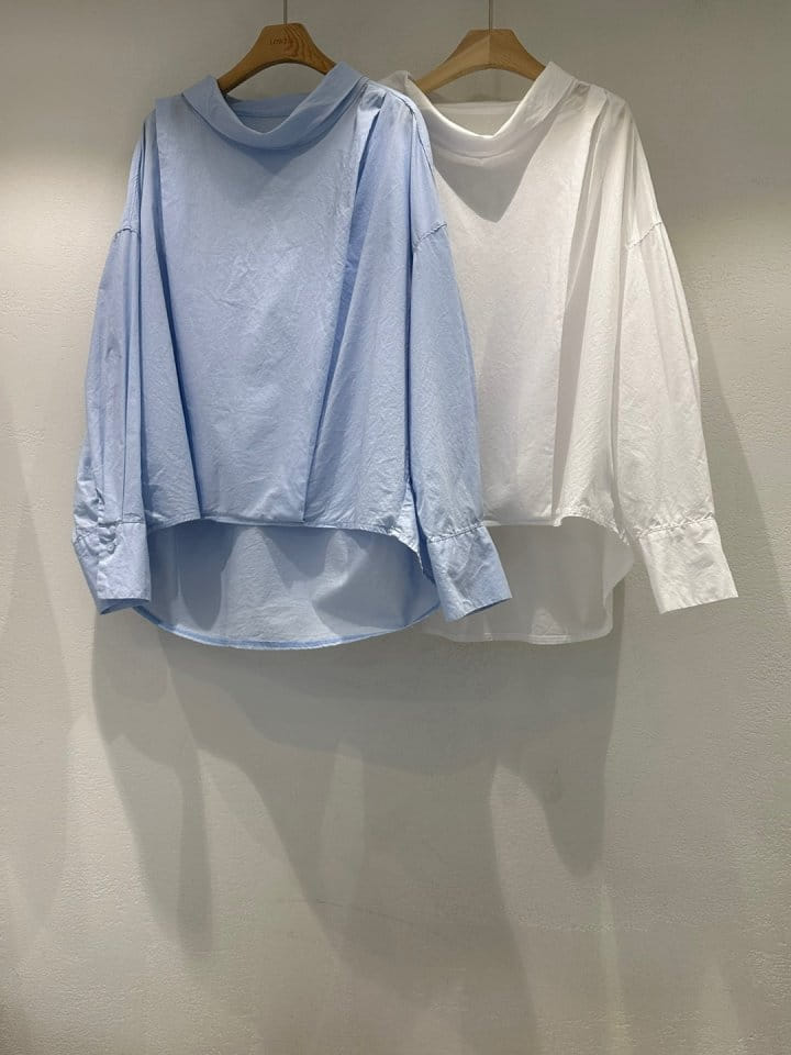Lowell - Korean Women Fashion - #momslook - Cowl Neck Blouse - 10