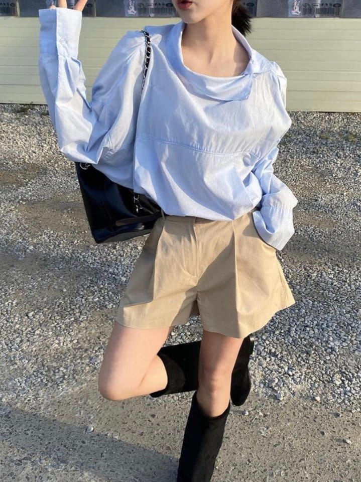 Lowell - Korean Women Fashion - #momslook - Cowl Neck Blouse - 2