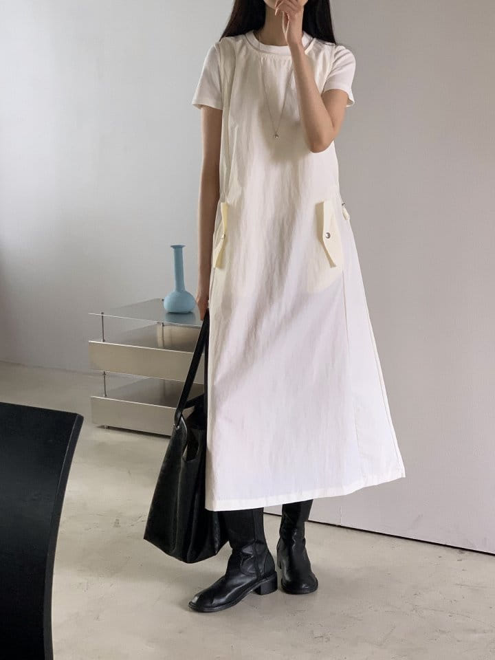Lowell - Korean Women Fashion - #momslook - Touch Buckle Long One-Piece - 9