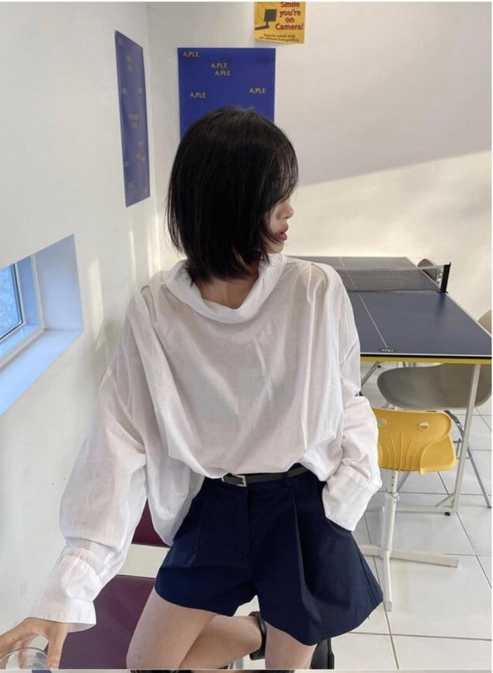 Lowell - Korean Women Fashion - #restrostyle - Cowl Neck Blouse - 3