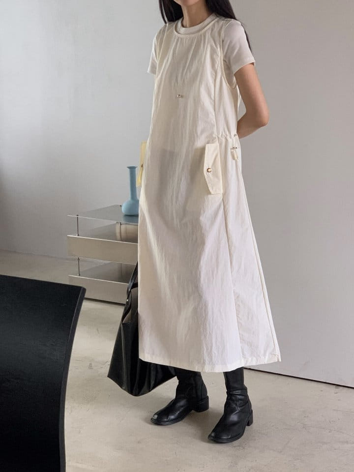 Lowell - Korean Women Fashion - #restrostyle - Touch Buckle One-Piece - 2