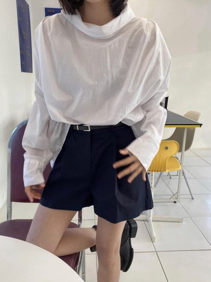 Lowell - Korean Women Fashion - #restrostyle - Cowl Neck Blouse - 4