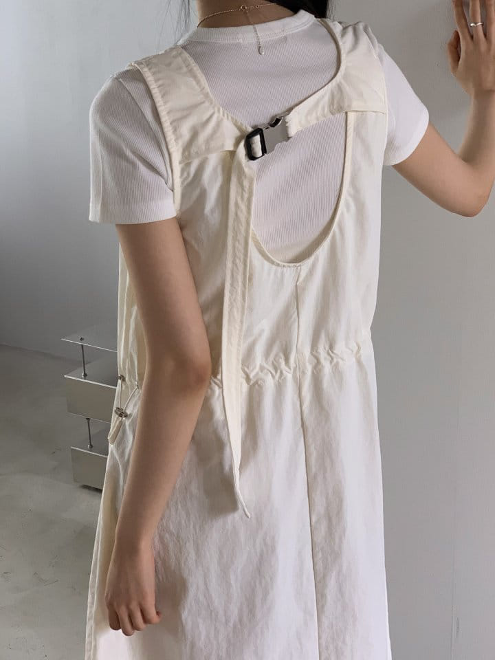 Lowell - Korean Women Fashion - #romanticstyle - Touch Buckle One-Piece - 3