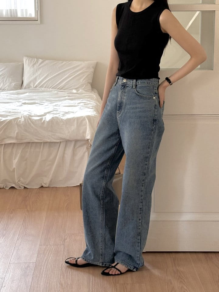 Lowell - Korean Women Fashion - #romanticstyle - Tencel Rib Sleeveless Tee
