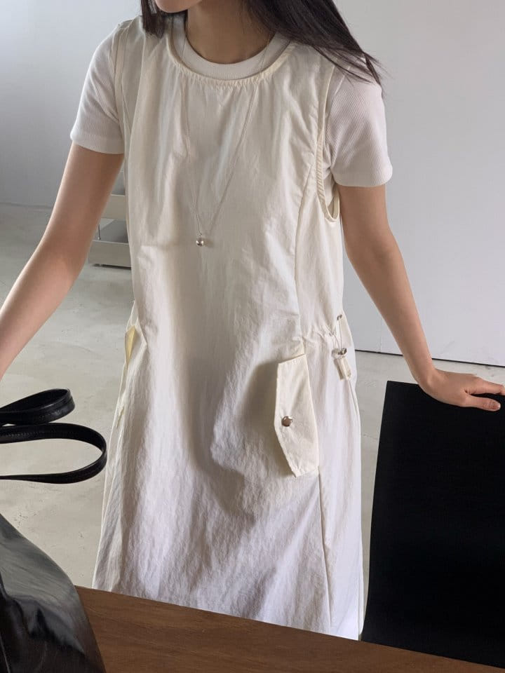 Lowell - Korean Women Fashion - #romanticstyle - Touch Buckle One-Piece - 4