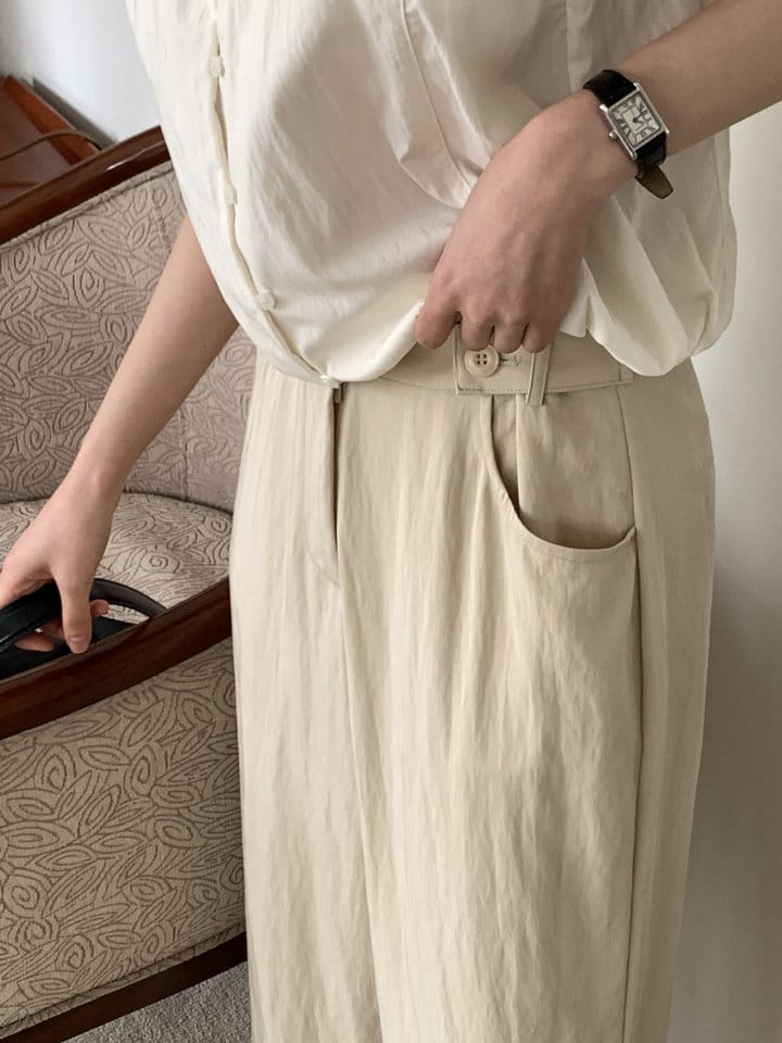 Lowell - Korean Women Fashion - #thatsdarling - Heaven Bizzo Button Pants - 5