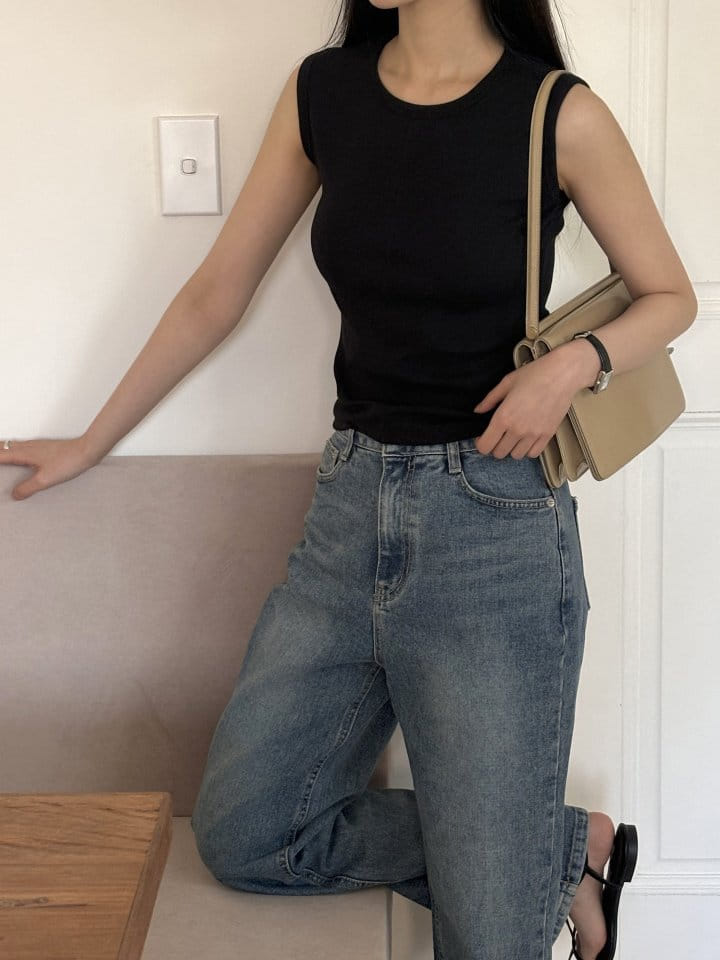Lowell - Korean Women Fashion - #thatsdarling - Tencel Rib Sleeveless Tee - 3