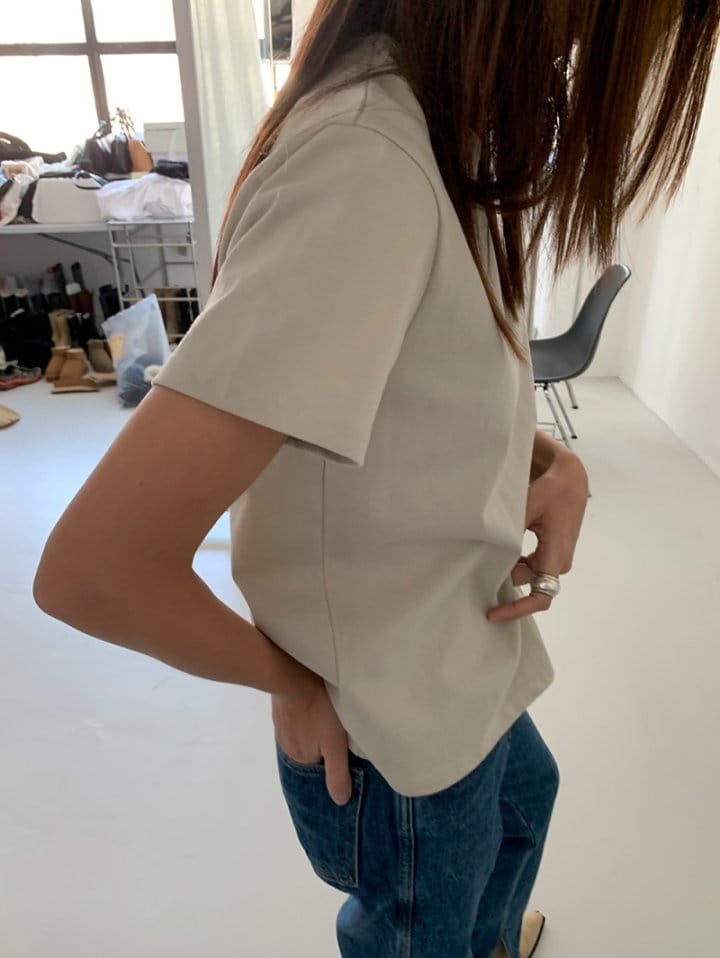 Lowell - Korean Women Fashion - #womensfashion - Basic  Tee - 3