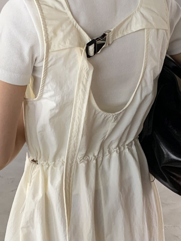 Lowell - Korean Women Fashion - #womensfashion - Touch Buckle Long One-Piece - 10