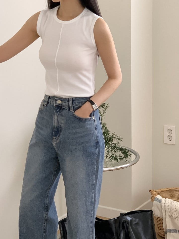 Lowell - Korean Women Fashion - #womensfashion - Tencel Rib Sleeveless Tee - 6