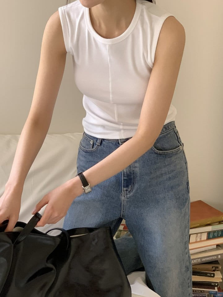 Lowell - Korean Women Fashion - #womensfashion - Tencel Rib Sleeveless Tee - 8
