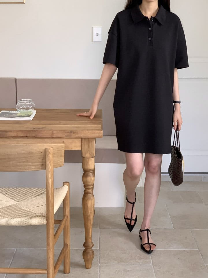 Lowell - Korean Women Fashion - #womensfashion - Pudding Collar One-Piece