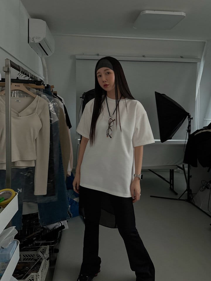 Made - Korean Women Fashion - #momslook - Cream Tee - 8