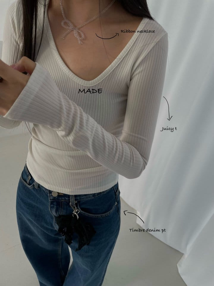 Made - Korean Women Fashion - #womensfashion - Juicy Tee - 6