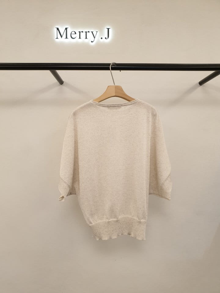 Merry J - Korean Women Fashion - #momslook - Linen Cape Short Sleeve Knit - 11