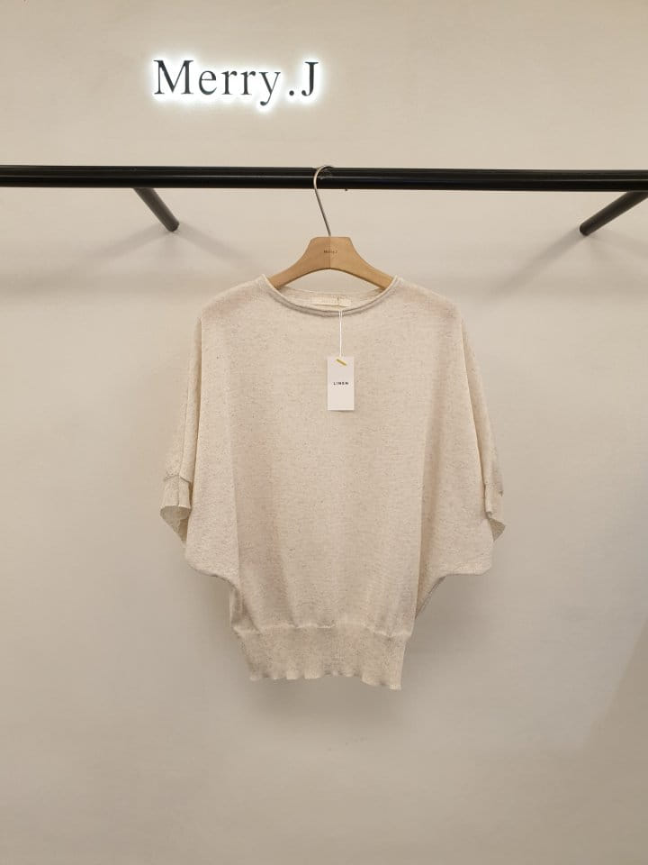 Merry J - Korean Women Fashion - #momslook - Linen Cape Short Sleeve Knit - 6