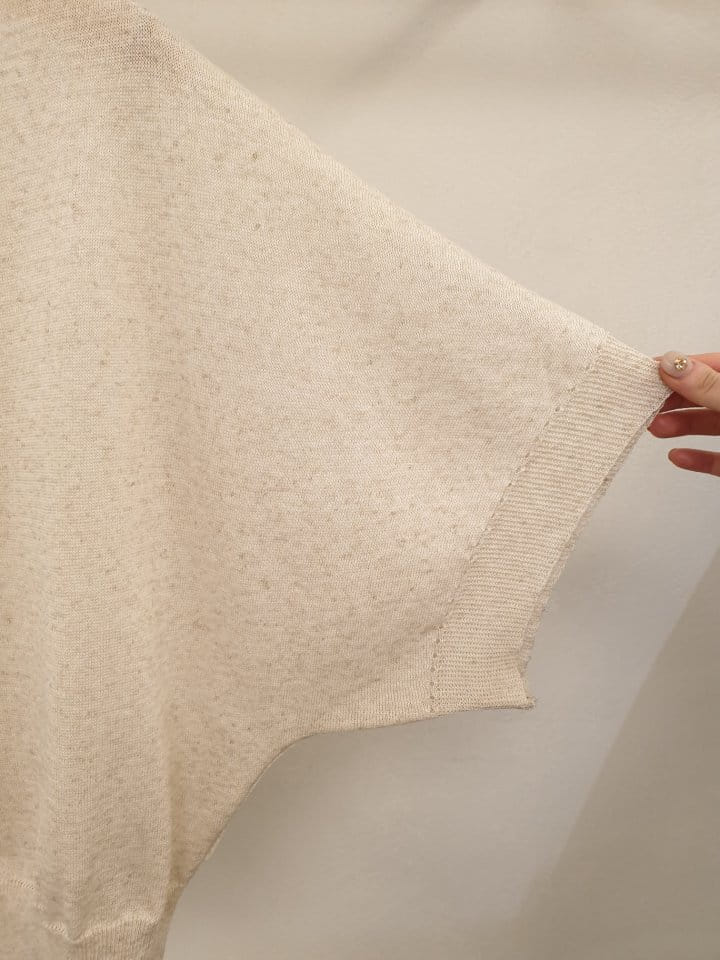 Merry J - Korean Women Fashion - #momslook - Linen Cape Short Sleeve Knit - 8