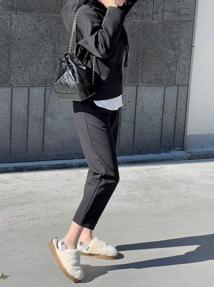 Merry J - Korean Women Fashion - #momslook - Lux Hoody Slacks Set - 2