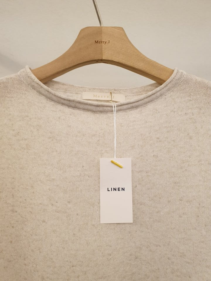 Merry J - Korean Women Fashion - #womensfashion - Linen Cape Short Sleeve Knit - 7