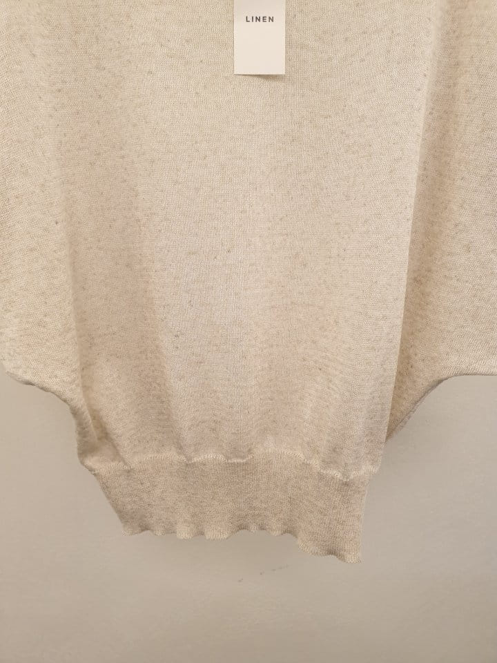 Merry J - Korean Women Fashion - #womensfashion - Linen Cape Short Sleeve Knit - 9