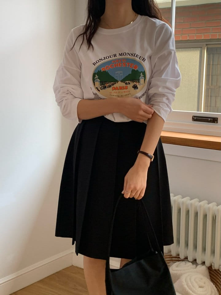Merry-pn - Korean Women Fashion - #momslook - Bonjour Tee - 6