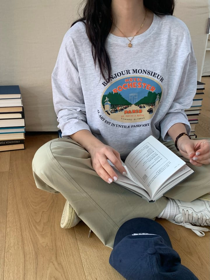Merry-pn - Korean Women Fashion - #momslook - Bonjour Tee - 7