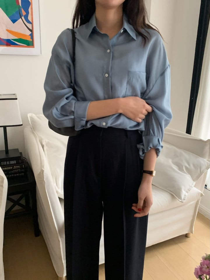 Merry pn - Korean Women Fashion - #momslook - Silky Blouse - 9