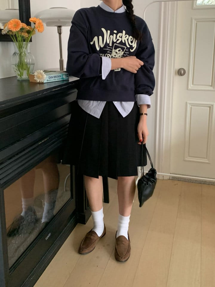 Merry-pn - Korean Women Fashion - #restrostyle - Whiskey Sweatshirt - 9
