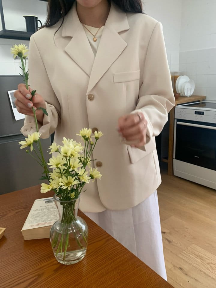 Merry-pn - Korean Women Fashion - #restrostyle - Natural Jacket - 5