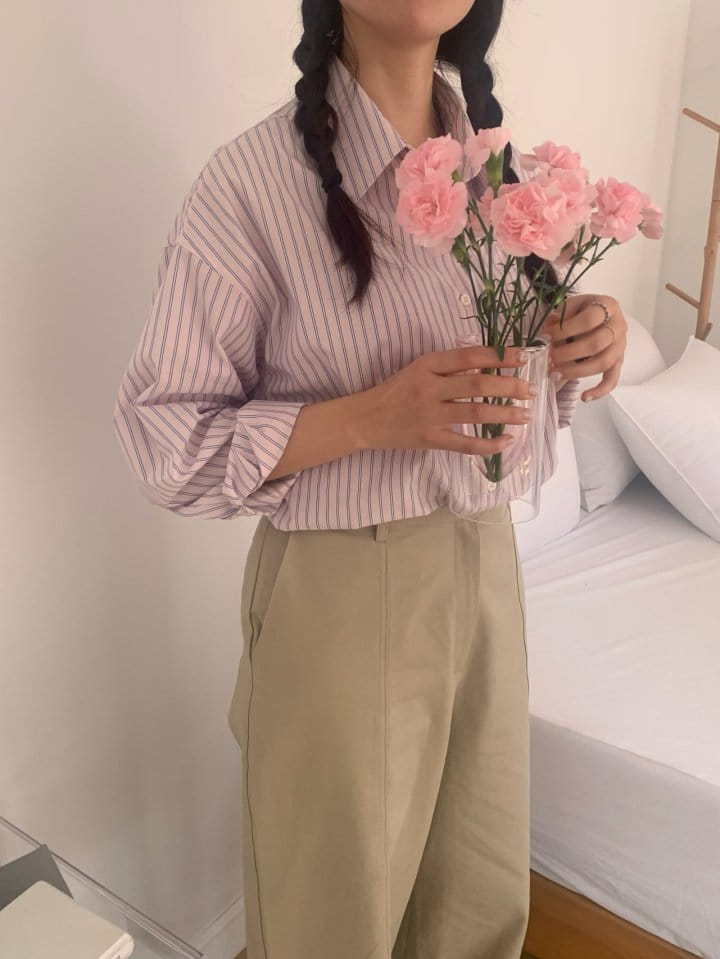 Merry-pn - Korean Women Fashion - #restrostyle - Something Shirt - 3