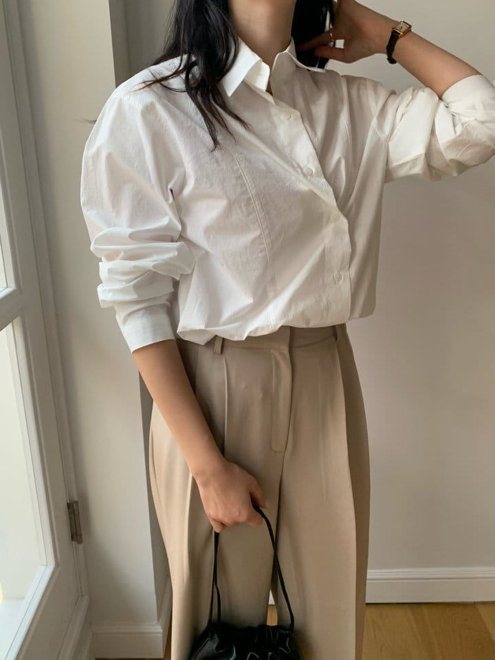 Merry-pn - Korean Women Fashion - #romanticstyle - Cross Shirt - 4