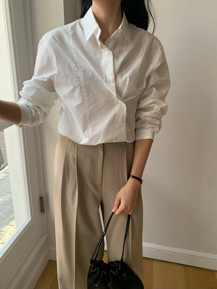 Merry-pn - Korean Women Fashion - #thatsdarling - Cross Shirt - 5